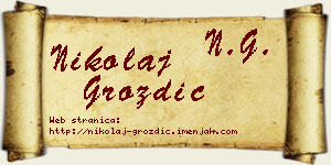 Nikolaj Grozdić vizit kartica